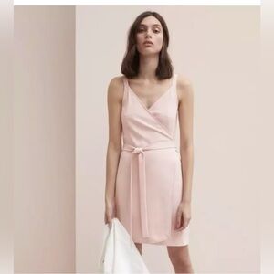 Everlane Japanese GoWeave Wrap Dress 00 pink